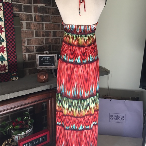Heart SOUL Colorful Bohemian Maxi Dress, M - Picture 4 of 9